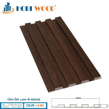 Tấm Ốp Tường 4 lam sóng 12mm LS402