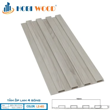 Tấm Ốp Tường 4 lam sóng 12mm LS403