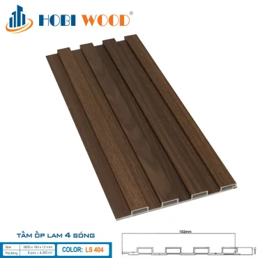Tấm Ốp Tường 4 lam sóng 12mm LS404