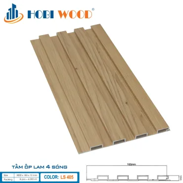 Tấm Ốp Tường 4 lam sóng 12mm LS405