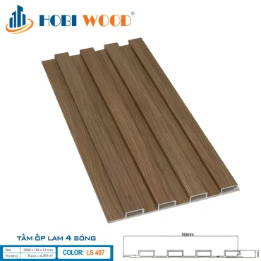 Tấm Ốp Tường 4 lam sóng 12mm LS407