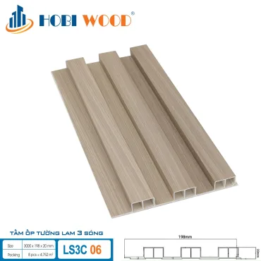 Tấm Ốp Tường 3 lam sóng 20mm LS3C 06