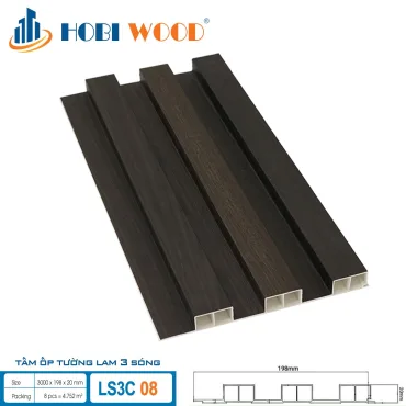 Tấm Ốp Tường 3 lam sóng 20mm LS3C 08