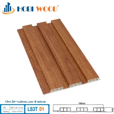 Tấm Ốp Tường 3 lam sóng 15mm LS3T 01