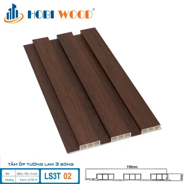 Tấm Ốp Tường 3 lam sóng 15mm LS3T 02