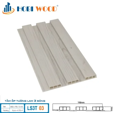 Tấm Ốp Tường 3 lam sóng 15mm LS3T 03