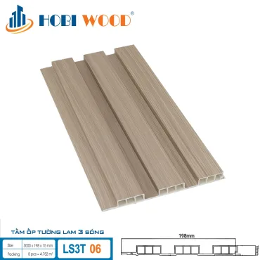 Tấm Ốp Tường 3 lam sóng 15mm LS3T 06