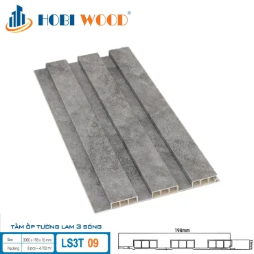 Tấm Ốp Tường 3 lam sóng 15mm LS3T 09