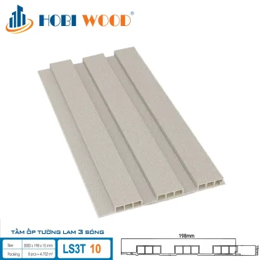 Tấm Ốp Tường 3 lam sóng 15mm LS3T 10