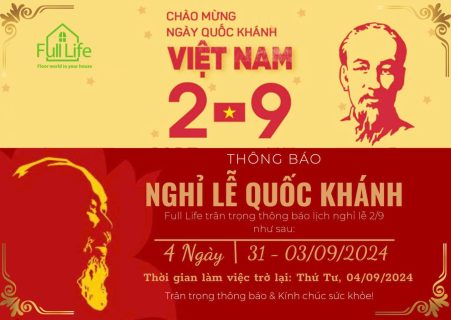Thông báo lịch nghỉ lễ Quốc Khánh 2/9