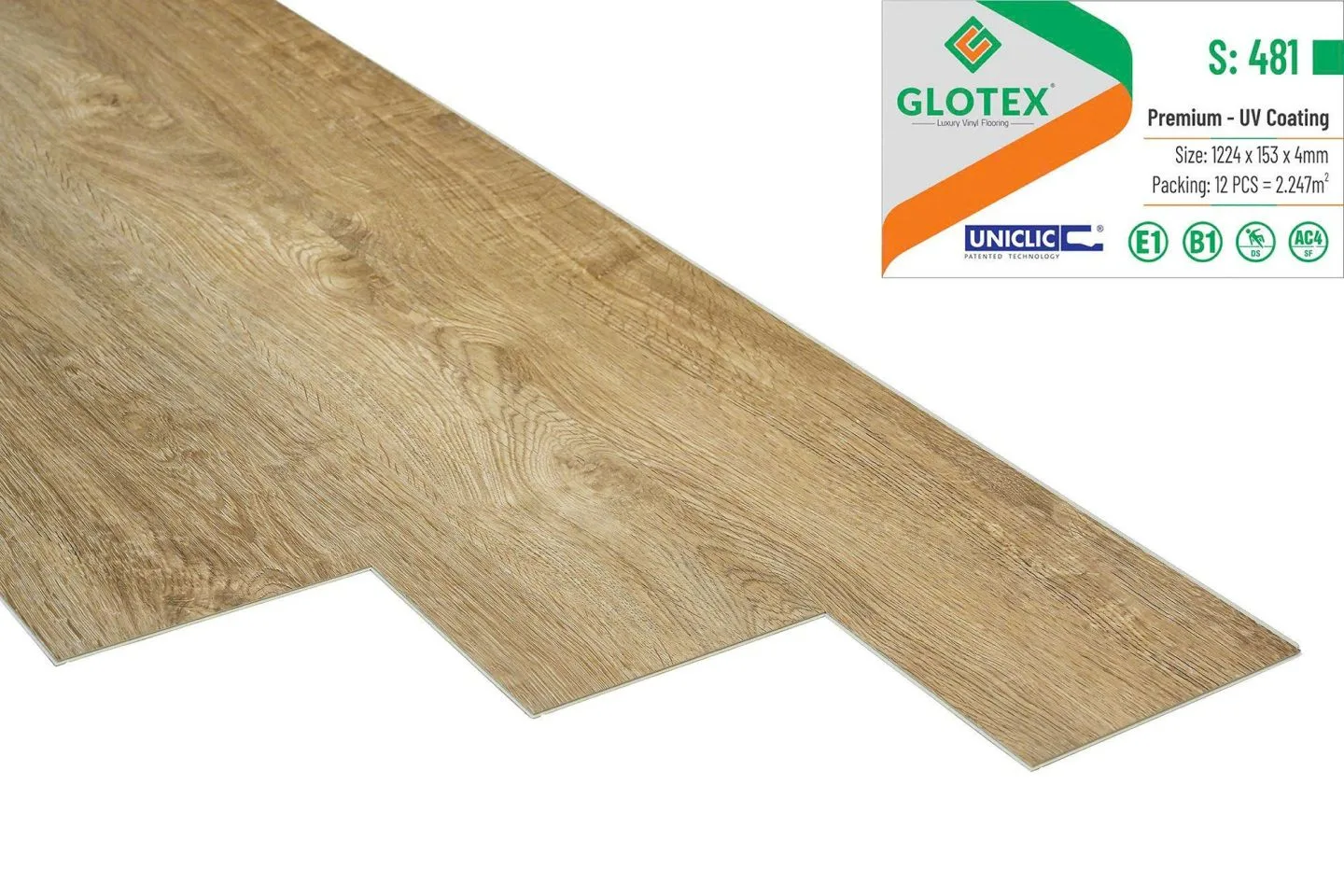 SÀN NHỰA GLOTEX 4MM ĐẾ CAO SU