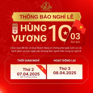 Thông báo lịch nghỉ lễ giỗ tổ Hùng Vương 2025